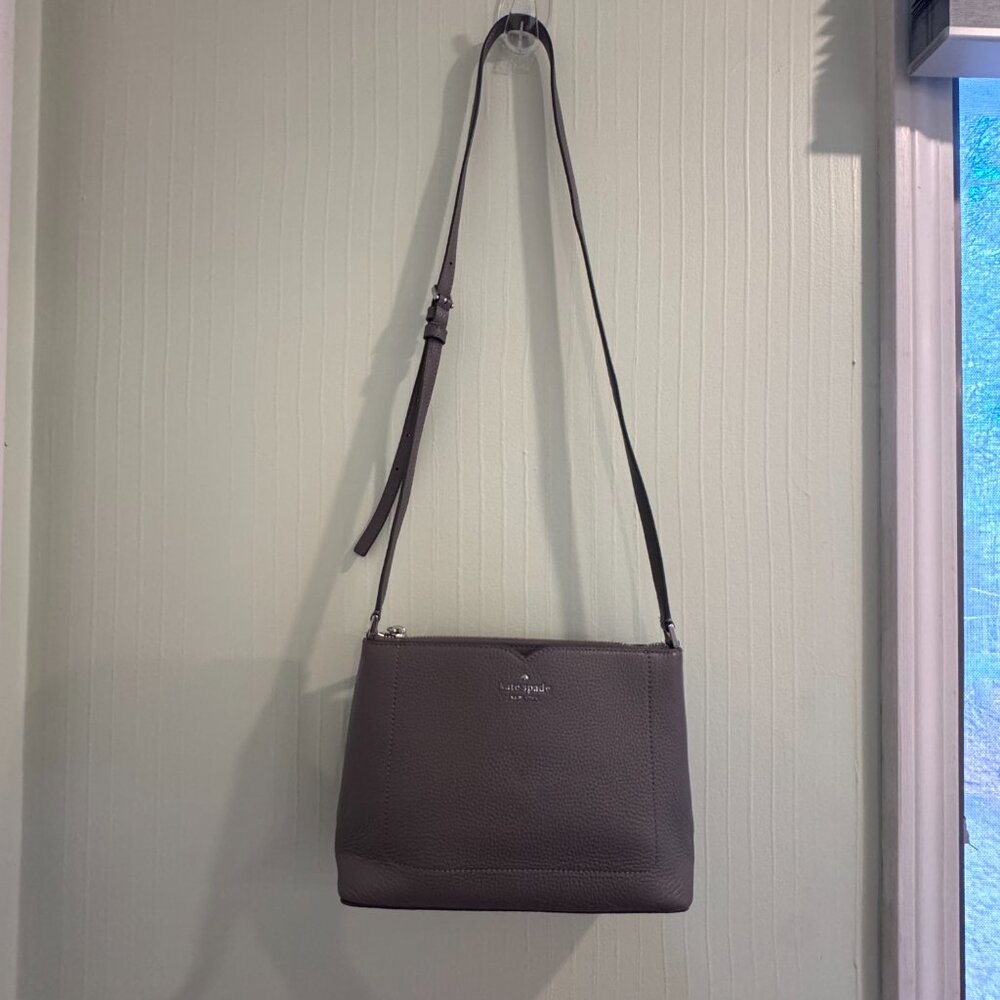 Kate Spade Harlow Crossbody – Pebbled Leather – Hare Grey - Picture 16 of 16